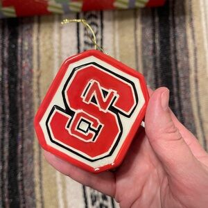 North Carolina State Red and White Holiday Ornament